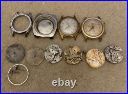 Vintage Alarm Manual Wrist Watches For Parts Repair Swiss Made