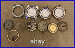 Vintage Alarm Manual Wrist Watches For Parts Repair Swiss Made