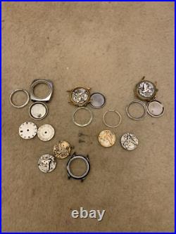 Vintage Alarm Manual Wrist Watches For Parts Repair Swiss Made