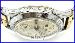Vintage Alsta 17J Triple Date Wrist Watch For Parts / Repair