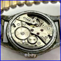 Vintage Alsta 17J Triple Date Wrist Watch For Parts / Repair