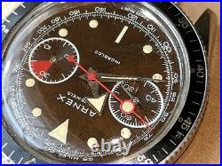 Vintage Arnex Divers Chronograph withChocolate Brown Dial, Runs FOR PARTS/REPAIR