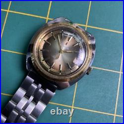 Vintage Aroma Bull Dog Automatic For Parts Or Repair Watch Stainless 118