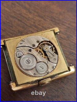Vintage Art Deco Elgin 14k Gold Filled Two Tone 15 Jewel Watch Parts/Repair