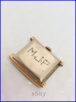 Vintage Art Deco Elgin 14k Gold Filled Two Tone 15 Jewel Watch Parts/Repair