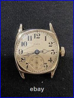 Vintage Art Deco Elgin Wrist Watch Manual Wind For Parts or Repair