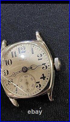 Vintage Art Deco Elgin Wrist Watch Manual Wind For Parts or Repair