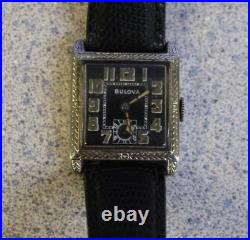 Vintage Art Deco Mens Bulova Wrist Watch (for Parts Or Repair)