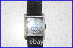 Vintage Art Deco Mens Bulova Wrist Watch (for Parts Or Repair)