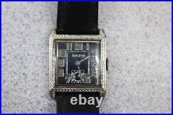 Vintage Art Deco Mens Bulova Wrist Watch (for Parts Or Repair)