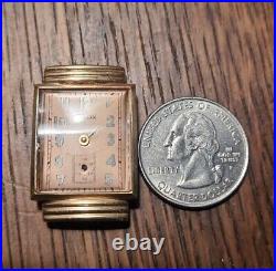 Vintage Art Deco Solid 14k Gold Watch Lenox Elgin For parts or repair 16 Grams