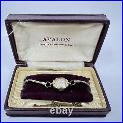 Vintage Avalon 14K Yellow Gold Womens Watch Orig Box 17J Swiss PARTS/REPAIR Vintage Avalon 14K Yellow Gold Womens Watch Orig Box 17J Swiss PARTS/REPAIR