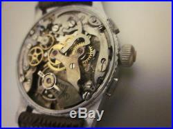 Vintage BREVET Manual winding Chronograph Men's Watch For Part Or Repair, Good Ba