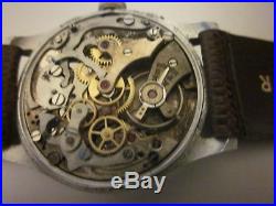 Vintage BREVET Manual winding Chronograph Men's Watch For Part Or Repair, Good Ba
