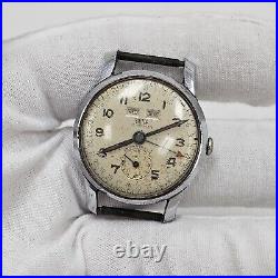 Vintage BRITIX Month Triple Date Calendar Watch 17 Jewels Rare For Parts/Repair