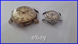 Vintage BULOVA Sea King & ACCROMATIC 17 Jewls Watch Lot Of 2 For Parts Or Repair