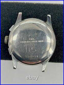 Vintage Bovet Chronograph Landeron 51 34mm Blue Tachymeter Dial Parts Repair