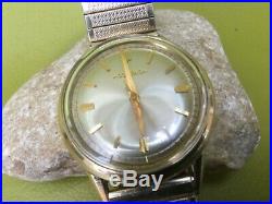 Vintage Bulova 214 Accutron 10k Gold Filled Bezel Watch Hums, Parts/repair