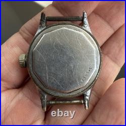 Vintage Bulova A-11 WW2 Military Hack Wrist Watch Black Dial PARTS / REPAIR