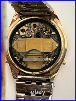 Vintage Bulova AccuQuartz Watch 10k R. G. P Back 2260 Bulova lcd REPAIR OR PARTS