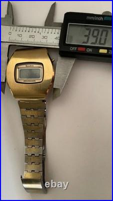 Vintage Bulova AccuQuartz Watch 10k R. G. P Back 2260 Bulova lcd REPAIR OR PARTS