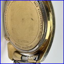 Vintage Bulova Accutron N4 1974 Day Date 10k GF Watch Parts Repair Speidel Band