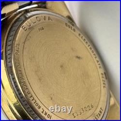 Vintage Bulova Accutron N4 1974 Day Date 10k GF Watch Parts Repair Speidel Band