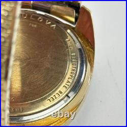 Vintage Bulova Accutron N4 1974 Day Date 10k GF Watch Parts Repair Speidel Band