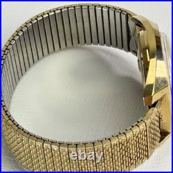 Vintage Bulova Accutron N4 1974 Day Date 10k GF Watch Parts Repair Speidel Band