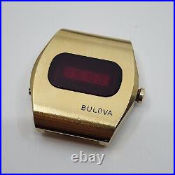 Vintage Bulova Computron Men's LED Watch PARTS REPAIR Not Working