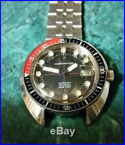 Vintage Bulova Snorkel oceangrapher 666ft diver mens watch parts or repair