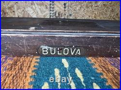Vintage Bulova Watch Repair Parts Original Jewelers Wooden Box Vials