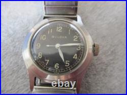 Vintage Bulova Ww2 Hack Mens Us Military Mechanical Watch 10 Ak -parts/repair