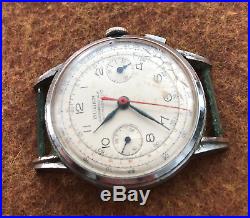 Vintage Buren Mens Chronograph Watch Mechanical Parts/Repair 17j S. A. Swiss
