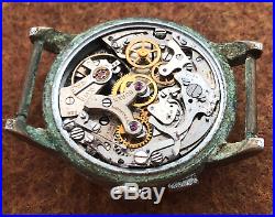 Vintage Buren Mens Chronograph Watch Mechanical Parts/Repair 17j S. A. Swiss