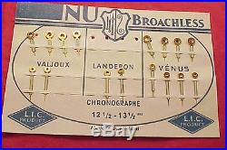 Vintage CHRONOGRAPH VALJOUX VENUS LANDERON WRIST 6 PR Watch Hands 4 Parts Repair