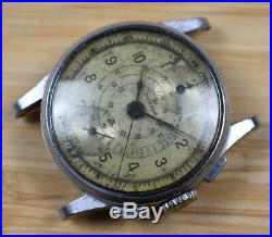 Vintage CLINTON Venus 170 Manual Wind Chronograph Men's Watch FOR REPAIR PARTS