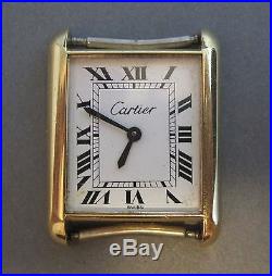 Vintage Cartier 18K Electroplated Watch For Repair Or Parts Swiss Manual Wind