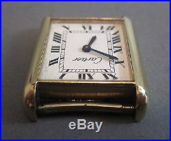 Vintage Cartier 18K Electroplated Watch For Repair Or Parts Swiss Manual Wind