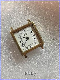 Vintage Cartier Paris Square 22.8mm Manual Wind, Only For Parts Or Repair. READ