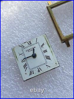 Vintage Cartier Paris Square 22.8mm Manual Wind, Only For Parts Or Repair. READ