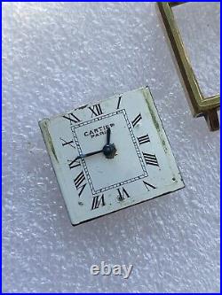 Vintage Cartier Paris Square 22.8mm Manual Wind, Only For Parts Or Repair. READ