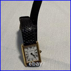 Vintage Catena 18K Gold 315 Swiss ElectroPlated Tank Watch FOR PARTS or REPAIR
