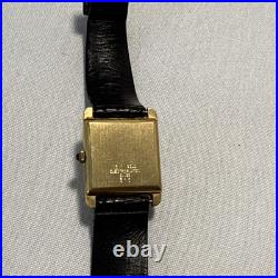 Vintage Catena 18K Gold 315 Swiss ElectroPlated Tank Watch FOR PARTS or REPAIR