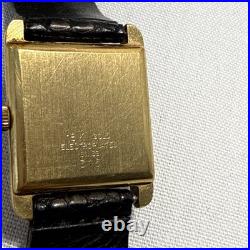 Vintage Catena 18K Gold 315 Swiss ElectroPlated Tank Watch FOR PARTS or REPAIR