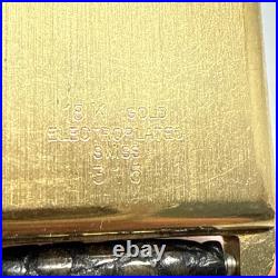 Vintage Catena 18K Gold 315 Swiss ElectroPlated Tank Watch FOR PARTS or REPAIR