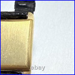 Vintage Catena 18K Gold 315 Swiss ElectroPlated Tank Watch FOR PARTS or REPAIR