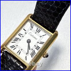 Vintage Catena 18K Gold 315 Swiss ElectroPlated Tank Watch FOR PARTS or REPAIR