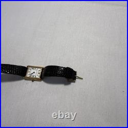Vintage Catena 18K Gold 315 Swiss ElectroPlated Tank Watch FOR PARTS or REPAIR