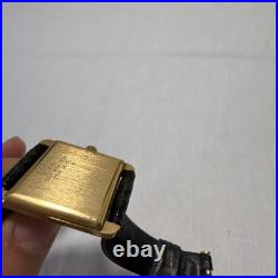 Vintage Catena 18K Gold 315 Swiss ElectroPlated Tank Watch FOR PARTS or REPAIR